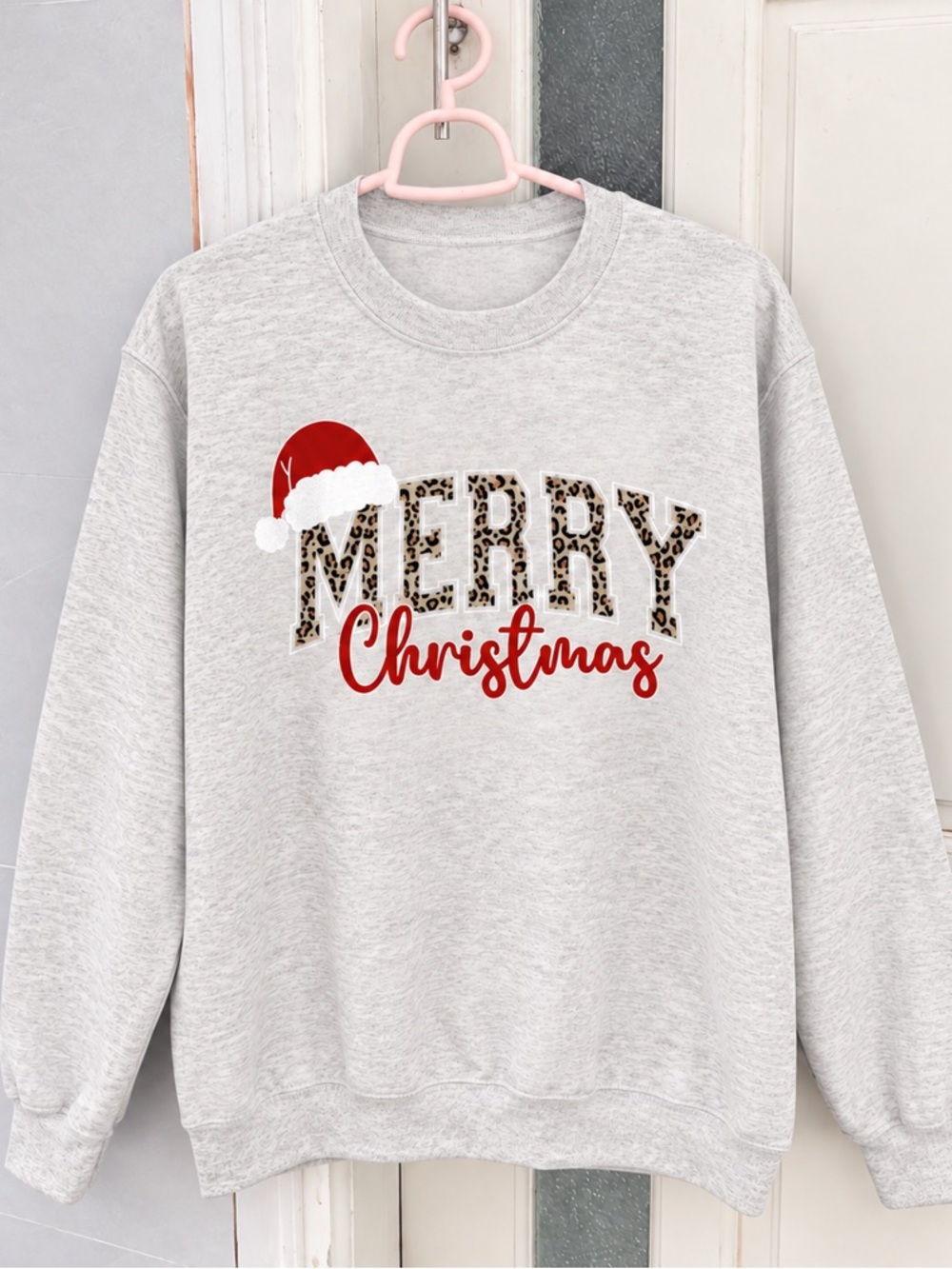 Merry Christmas AshGrey Crewneck Sweater